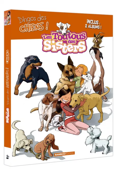 Collection FILLE, série Les Sisters, BD Les toutous des Sisters / Les chiens en BD - écrin